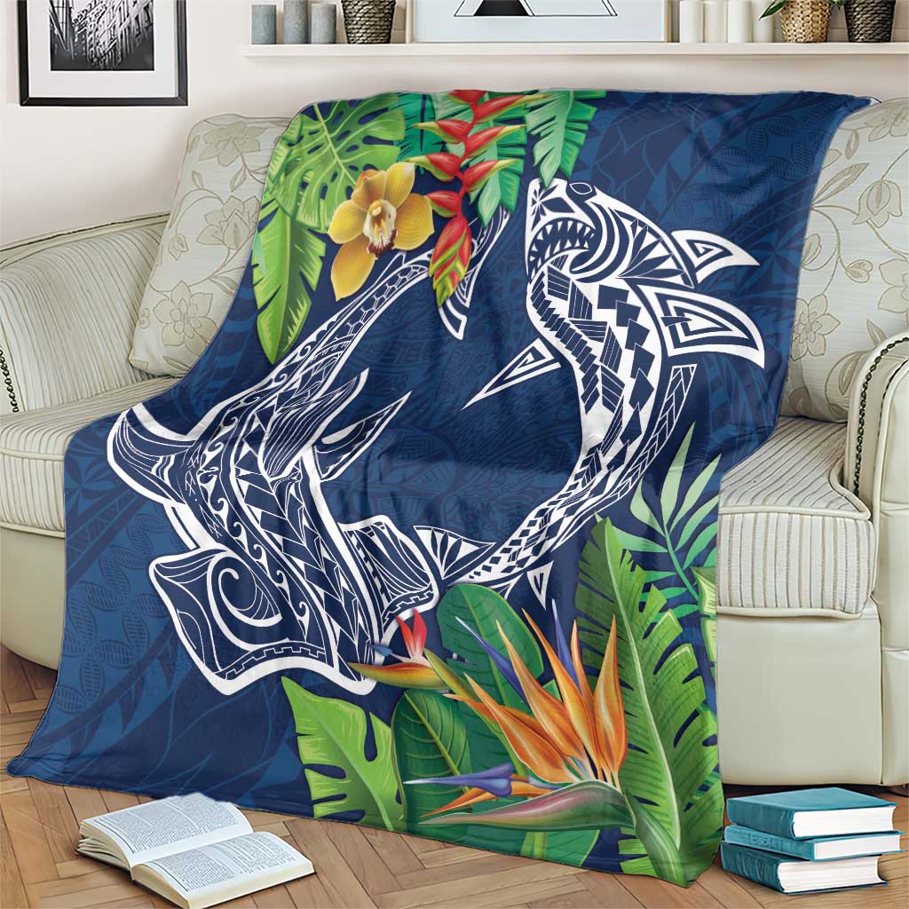 Polynesia Blanket Sharks Duo Tropical Navy LT7 - Polynesian Pride