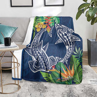 Polynesia Blanket Sharks Duo Tropical Navy LT7 - Polynesian Pride