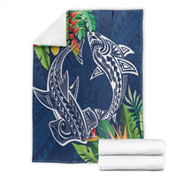 Polynesia Blanket Sharks Duo Tropical Navy LT7 - Polynesian Pride