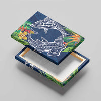 Polynesia Canvas Wall Art Sharks Duo Tropical Navy LT7 - Polynesian Pride