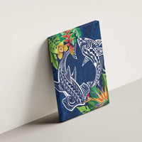 Polynesia Canvas Wall Art Sharks Duo Tropical Navy LT7 - Polynesian Pride