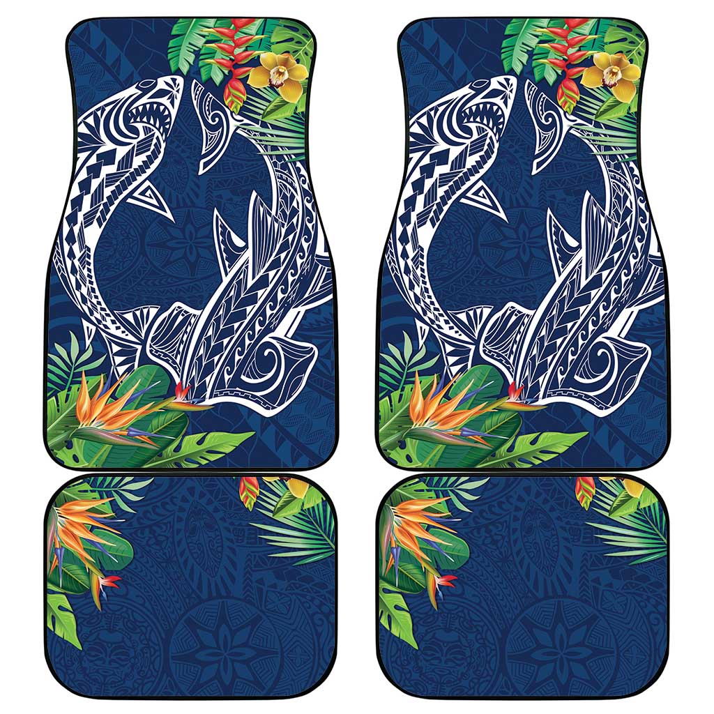 Polynesia Car Mats Sharks Duo Tropical Navy LT7 - Polynesian Pride