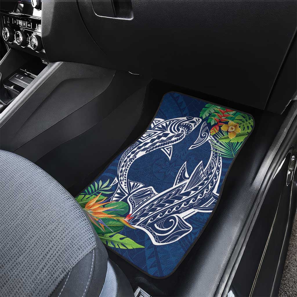 Polynesia Car Mats Sharks Duo Tropical Navy LT7 - Polynesian Pride