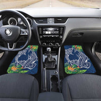 Polynesia Car Mats Sharks Duo Tropical Navy LT7 Set 2pcs - Front Navy - Polynesian Pride
