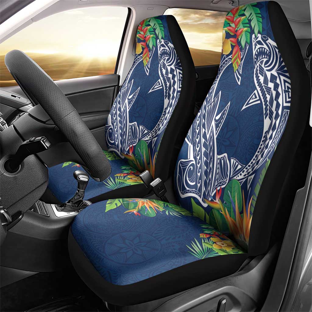 Polynesia Car Seat Cover Sharks Duo Tropical Navy LT7 - Polynesian Pride
