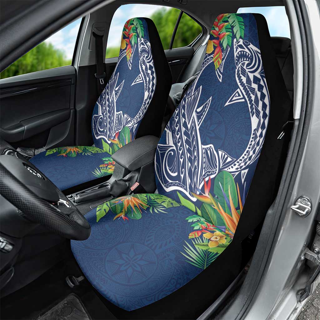 Polynesia Car Seat Cover Sharks Duo Tropical Navy LT7 - Polynesian Pride