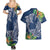 Polynesia Couples Matching Summer Maxi Dress and Hawaiian Shirt Sharks Duo Tropical Navy