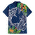 Polynesia Family Matching Long Sleeve Bodycon Dress and Hawaiian Shirt Sharks Duo Tropical Navy