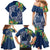 Polynesia Family Matching Mermaid Dress and Hawaiian Shirt Sharks Duo Tropical Navy