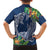 Polynesia Family Matching Off Shoulder Maxi Dress and Hawaiian Shirt Sharks Duo Tropical Navy