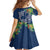 Polynesia Family Matching Off Shoulder Maxi Dress and Hawaiian Shirt Sharks Duo Tropical Navy