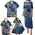 Polynesia Family Matching Puletasi and Hawaiian Shirt Sharks Duo Tropical Navy