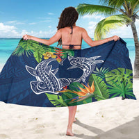 Polynesia Sarong Sharks Duo Tropical Navy LT7 - Polynesian Pride