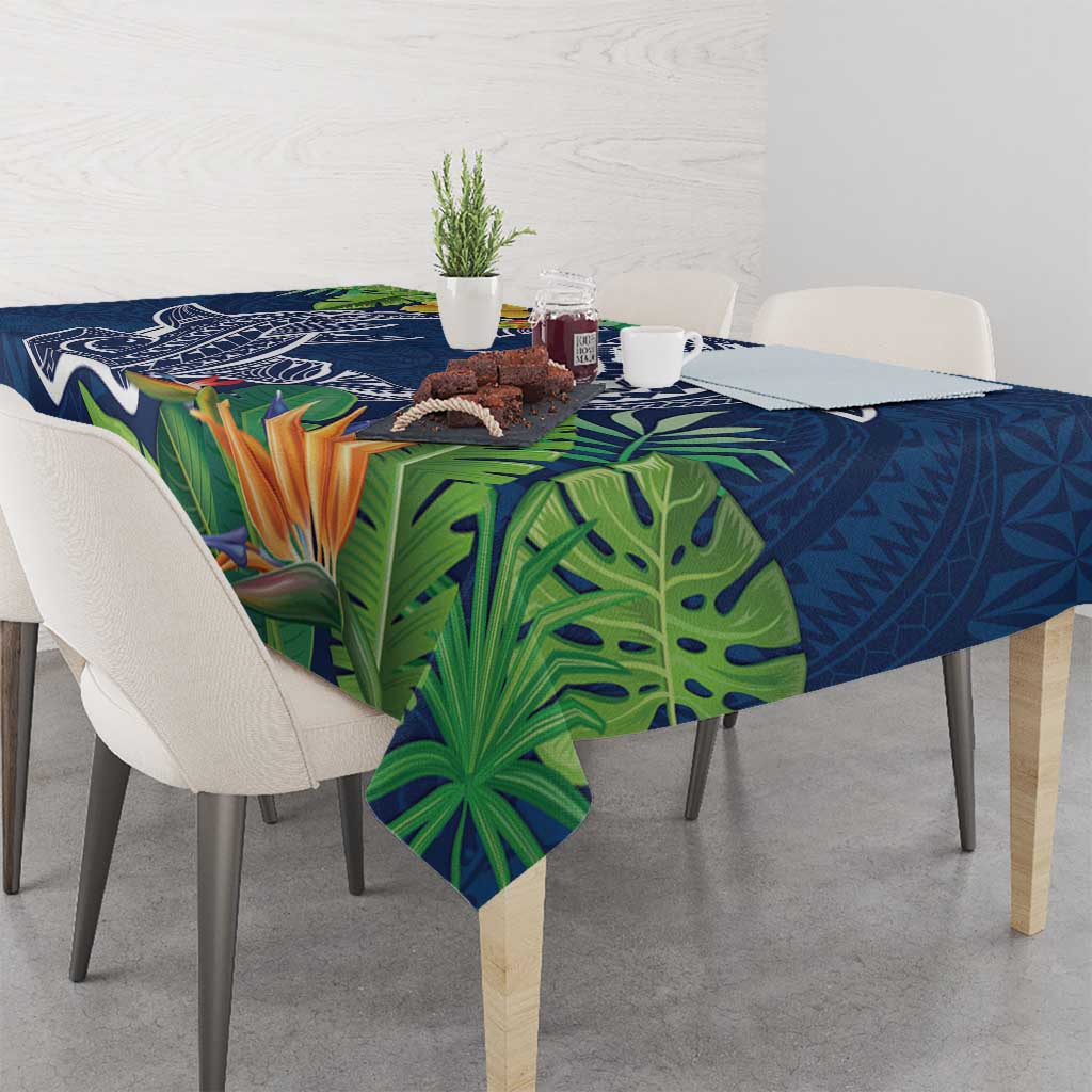 Polynesia Tablecloth Sharks Duo Tropical Navy LT7 - Polynesian Pride
