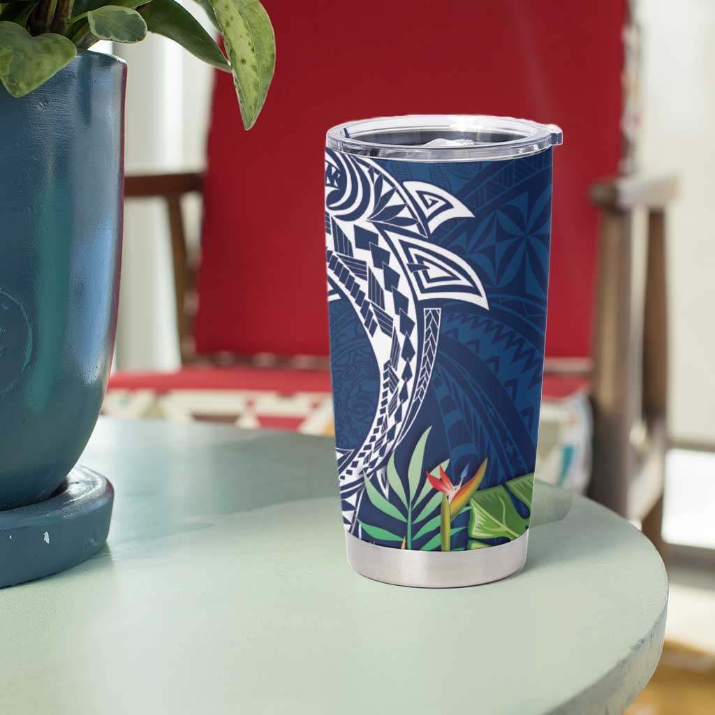 Polynesia Tumbler Cup Sharks Duo Tropical Navy LT7 - Polynesian Pride