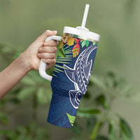Polynesia Tumbler With Handle Sharks Duo Tropical Navy LT7 - Polynesian Pride