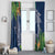 Polynesia Window Curtain Sharks Duo Tropical Navy