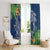 Polynesia Window Curtain Sharks Duo Tropical Navy