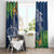 Polynesia Window Curtain Sharks Duo Tropical Navy