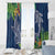 Polynesia Window Curtain Sharks Duo Tropical Navy