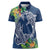 Polynesia Women Polo Shirt Sharks Duo Tropical Navy