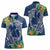 Polynesia Women Polo Shirt Sharks Duo Tropical Navy