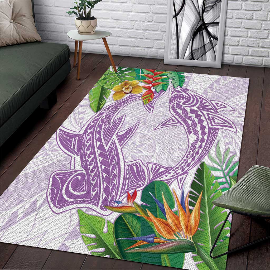 Polynesia Area Rug Sharks Duo Tropical Lavender LT7 Lavender - Polynesian Pride