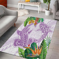 Polynesia Area Rug Sharks Duo Tropical Lavender LT7 - Polynesian Pride