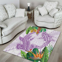 Polynesia Area Rug Sharks Duo Tropical Lavender LT7 - Polynesian Pride