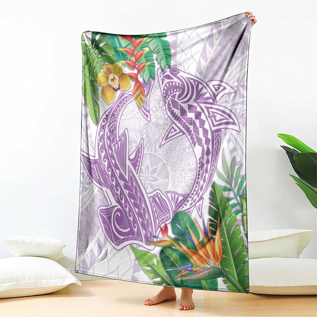 Polynesia Blanket Sharks Duo Tropical Lavender LT7 - Polynesian Pride