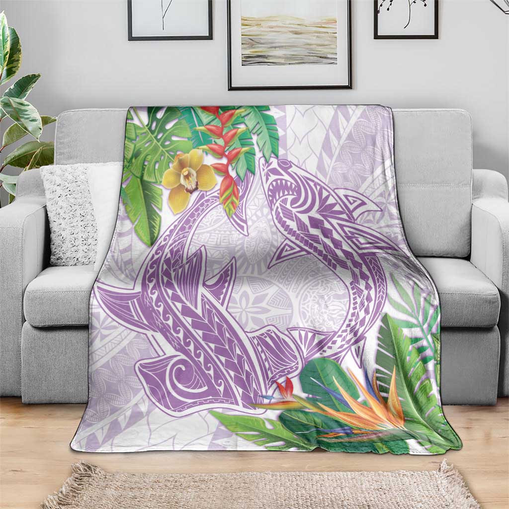 Polynesia Blanket Sharks Duo Tropical Lavender LT7 - Polynesian Pride
