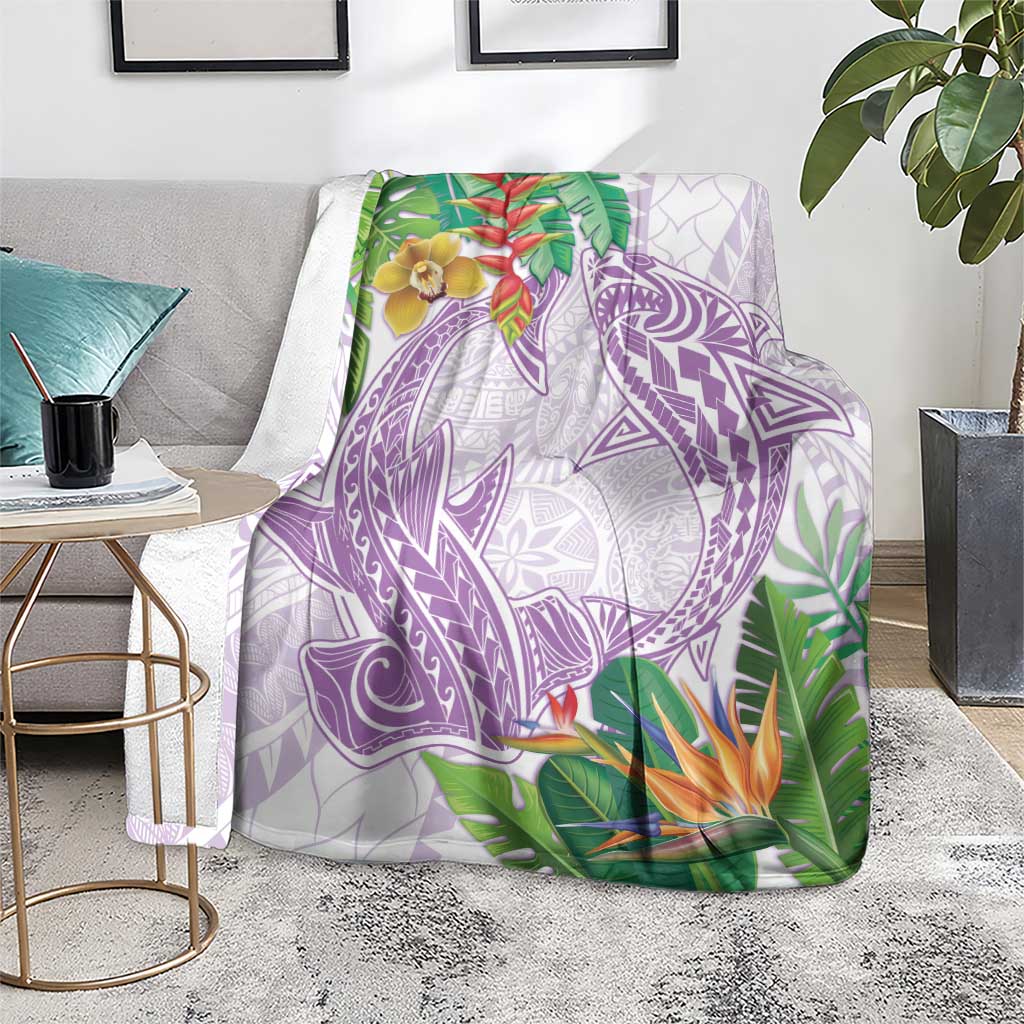 Polynesia Blanket Sharks Duo Tropical Lavender LT7 - Polynesian Pride