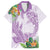 Polynesia Family Matching Long Sleeve Bodycon Dress and Hawaiian Shirt Sharks Duo Tropical Lavender