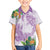 Polynesia Family Matching Long Sleeve Bodycon Dress and Hawaiian Shirt Sharks Duo Tropical Lavender