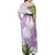 Polynesia Family Matching Off Shoulder Maxi Dress and Hawaiian Shirt Sharks Duo Tropical Lavender