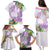 Polynesia Family Matching Puletasi and Hawaiian Shirt Sharks Duo Tropical Lavender