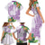 Polynesia Family Matching Short Sleeve Bodycon Dress and Hawaiian Shirt Sharks Duo Tropical Lavender