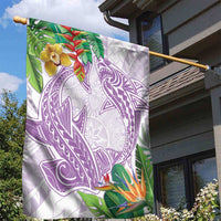 Polynesia Garden Flag Sharks Duo Tropical Lavender LT7 - Polynesian Pride