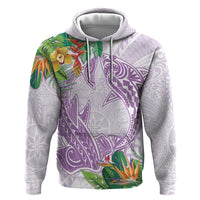 Polynesia Hoodie Sharks Duo Tropical Lavender LT7 Pullover Hoodie Lavender - Polynesian Pride