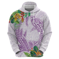 Polynesia Hoodie Sharks Duo Tropical Lavender LT7 - Polynesian Pride