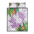 Polynesia Quilt Bed Set Sharks Duo Tropical Lavender