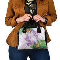Polynesia Shoulder Handbag Sharks Duo Tropical Lavender LT7 - Polynesian Pride