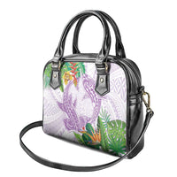 Polynesia Shoulder Handbag Sharks Duo Tropical Lavender LT7 - Polynesian Pride