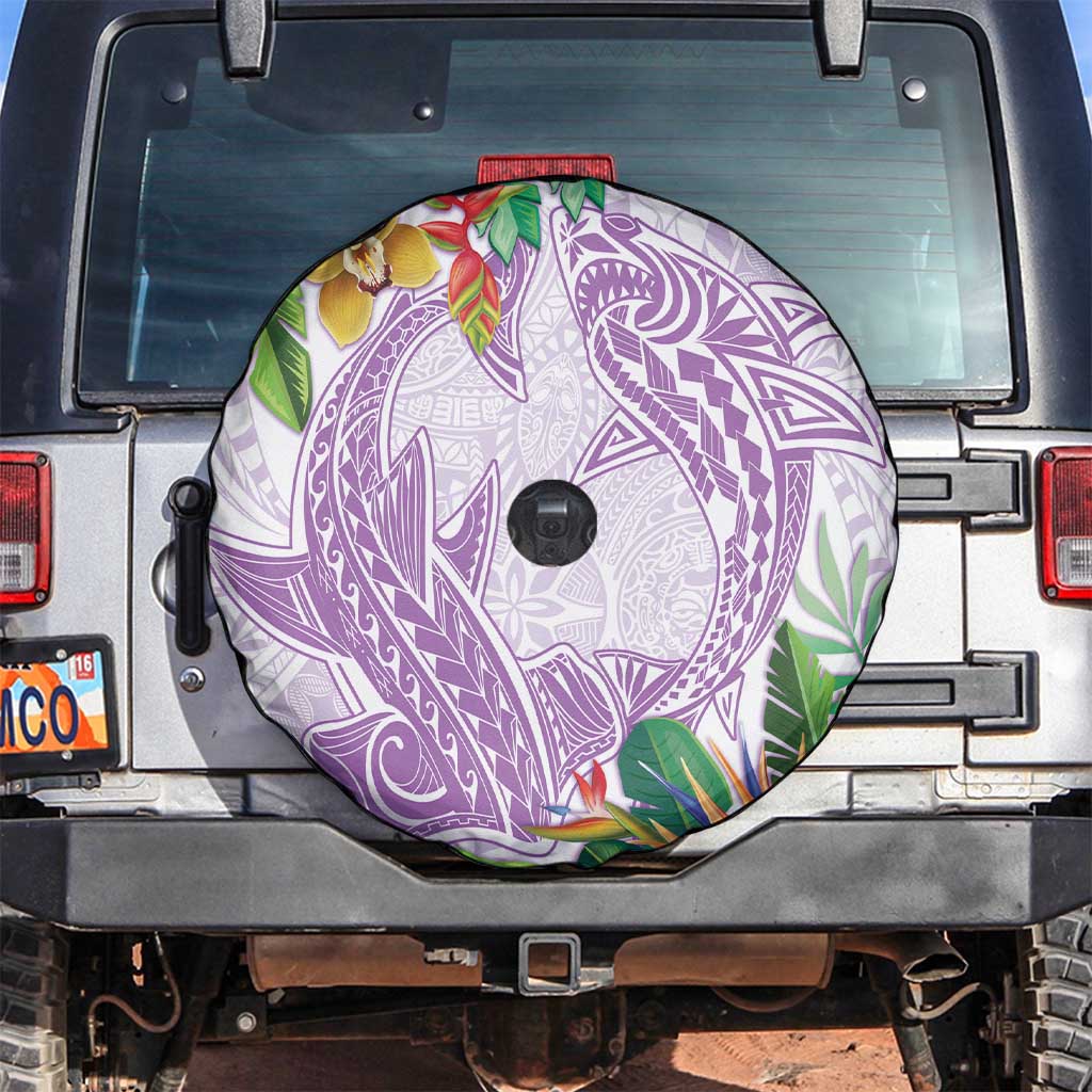 Polynesia Spare Tire Cover Sharks Duo Tropical Lavender