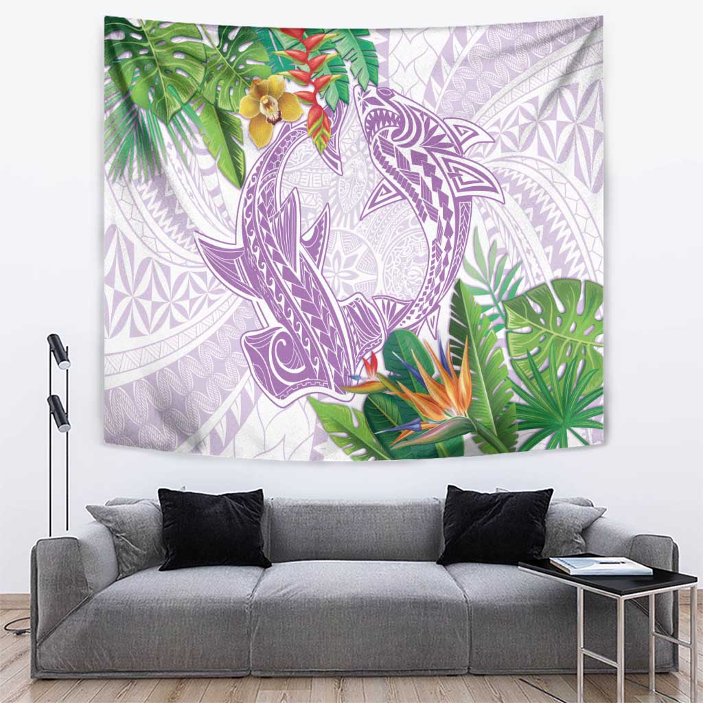 Polynesia Tapestry Sharks Duo Tropical Lavender LT7 Lavender - Polynesian Pride