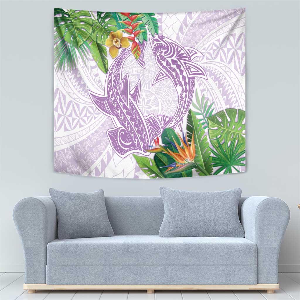 Polynesia Tapestry Sharks Duo Tropical Lavender LT7 - Polynesian Pride