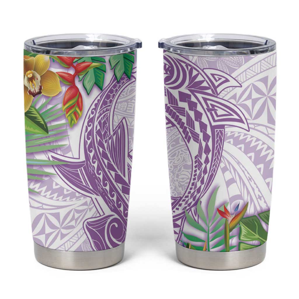 Polynesia Tumbler Cup Sharks Duo Tropical Lavender LT7 Lavender - Polynesian Pride