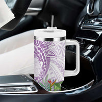 Polynesia Tumbler With Handle Sharks Duo Tropical Lavender LT7 - Polynesian Pride