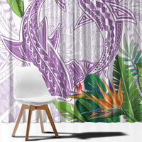 Polynesia Window Curtain Sharks Duo Tropical Lavender LT7 - Polynesian Pride