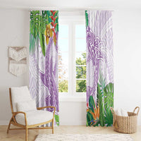 Polynesia Window Curtain Sharks Duo Tropical Lavender LT7 - Polynesian Pride